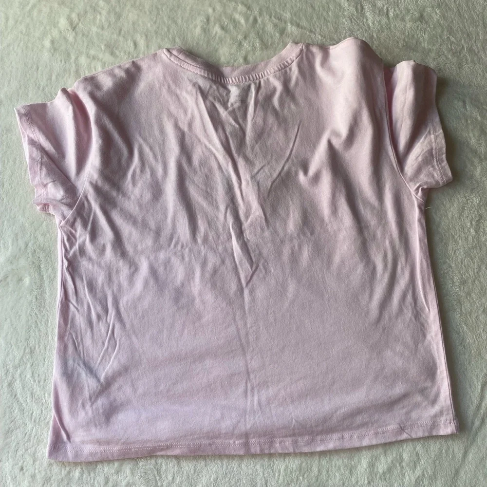 Art Class T-Shirt Pink‎ Graphic Smiley Face Positive Doing My Best Size L 10/12
